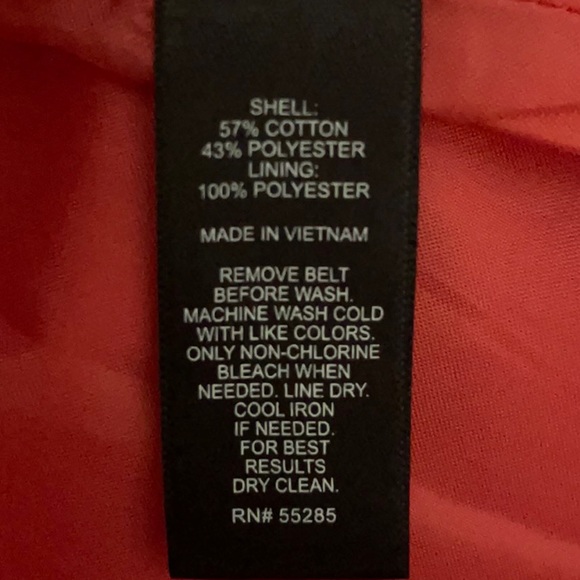 Express Belted Coral Trench Coat XS - Picture 11 of 11